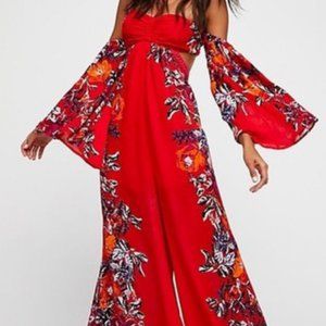 Free People Floral Jumpsuit